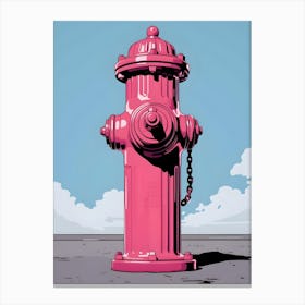 Pink Fire Hydrant 1 Canvas Print