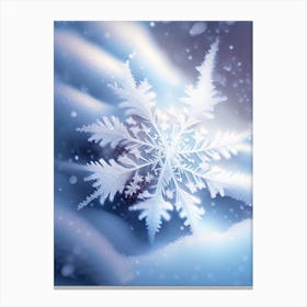 Cold, Snowflakes, Soft Colours 1 Canvas Print