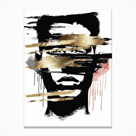 Man With The Gold Face Canvas Print