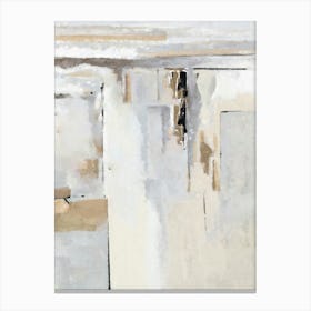 Beige Gray Modern Abstract 1 Canvas Print