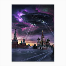 Ufos Over Moscow Canvas Print