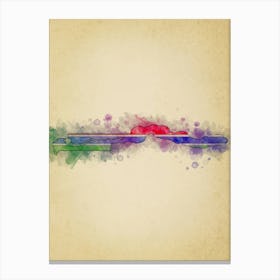 Gambia Flag Vintage Canvas Print