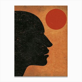 Silhouette Of A Man 7 Canvas Print