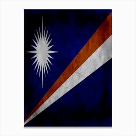 Marshall Islands Flag Texture Canvas Print