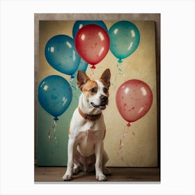 Default Wall Images Of Pets With Faint Balloons 0 Canvas Print