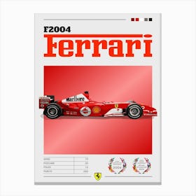 Ferrari F2004 Formula 1 Canvas Print