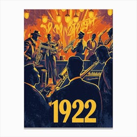 Aihrgdesign A Vintage Art Poster Celebrating The Jazz Age In 5 Canvas Print