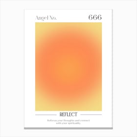 Angel Number 666 Aura Spiritual Art Print Canvas Print