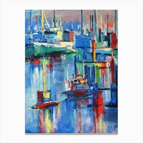 Port Of Liverpool United Kingdom Abstract Block harbour Canvas Print