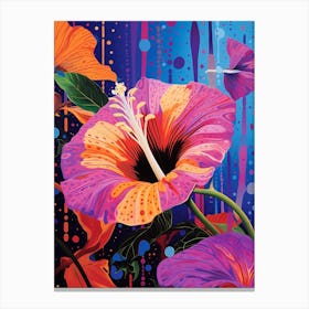 Surreal Florals Morning Glory 1 Flower Painting Canvas Print
