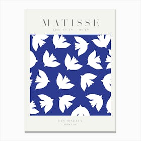 Birds On Blue Matisse Canvas Print