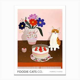 Foodie Cats Co Cat And A Trifle Cake 1 Canvas Print