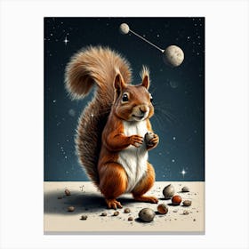 Squirrel In Space Canvas Print