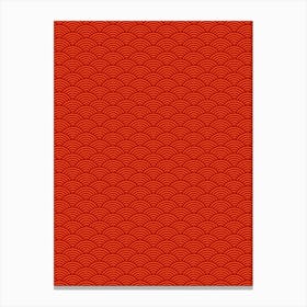 Boho chic pattern chinese new year red Canvas Print