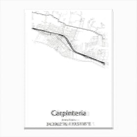 Carpinteria,United States Minimalist Map Canvas Print