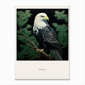 Ohara Koson Inspired Bird Painting Eagle 1 Poster Canvas Print