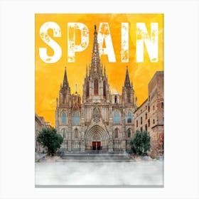 Discover Spain: A Vibrant Wall Art Display of Culture and Heritage Canvas Print