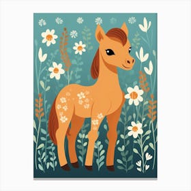 Baby Animal Illustration  Horse 3 Canvas Print
