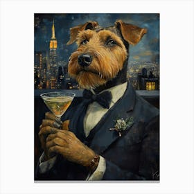 Sophisticated Airedale 1 Canvas Print