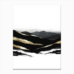 Black And White Mountains 1 Canvas Print