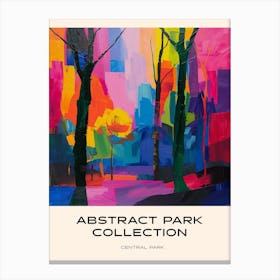 Abstract Park Collection Poster Central Park New York City 2 Canvas Print