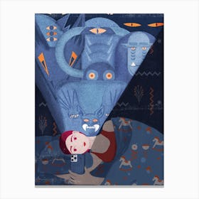 Monsters In The Night Canvas Print
