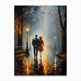 Nighttime Intertwined Intimate Art For Lovers Canvas Print