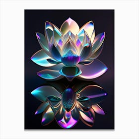 Double Lotus Holographic 5 Canvas Print