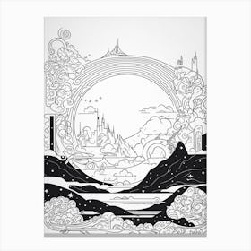 Water Illustration Canvas Print