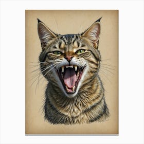 Scream Cat Canvas Print