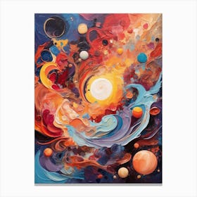 Planets And Stars Canvas Print