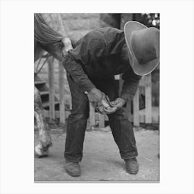 Untitled Photo, Possibly Related To Mormon Farmer Shoeing A Horse, Santa Clara, Utah By Russell Lee 1 Canvas Print