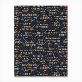 Good Mood Map Pattern Canvas Print