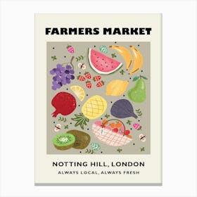 London Farmers Market Print Canvas Print