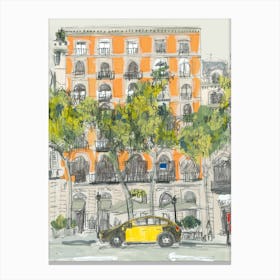 Barcelona Taxi Canvas Print