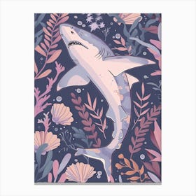 Purple Thresher Shark Illustration 3 Canvas Print