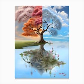 Tree In The Water Canvas Print