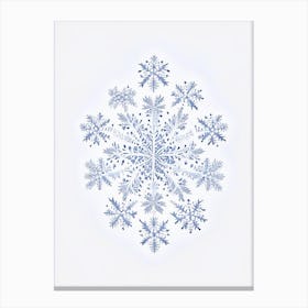 Intricate, Snowflakes, Pencil Illustration 5 Canvas Print