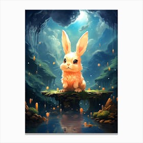 Rabbit In The Forest 1 Canvas Print