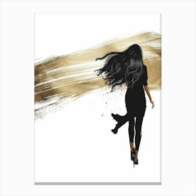 Girl With Long Hair 3 Canvas Print