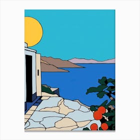 Minimal Design Style Of Ibiza, Spain 3 Canvas Print