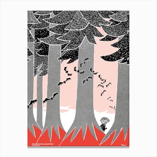 The Moomin Colour Collection Midnight Forest Canvas Print