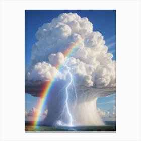 Rainbow Over A Nuclear Explosion Canvas Print