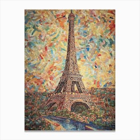 Eiffel Tower Paris France Paul Signac Style 5 Canvas Print