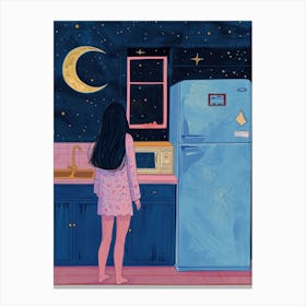 Midnight Snack Lo Fi Kawaii Illustration 6 Canvas Print