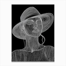 3d Illustration Of A Woman In A Hat Canvas Print