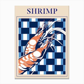 Shrimp 2 Seafood Poster Canvas Print