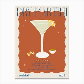 Dry Martini Cocktail Canvas Print