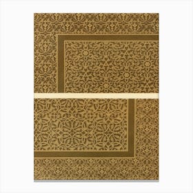 Arabic Art Pattern, Emile Prisses D’Avennes, La Decoration Arabe Digitally Enhanced Lithograph From Own 1 Canvas Print