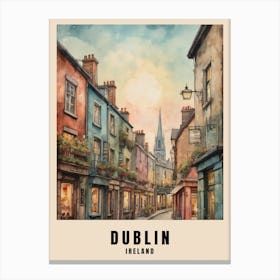 Dublin City Ireland Travel Poster (18) Canvas Print